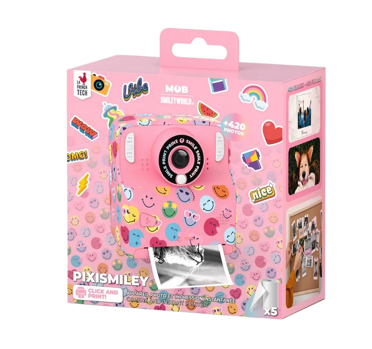 Pixismiley - appareil photo instantane Rose