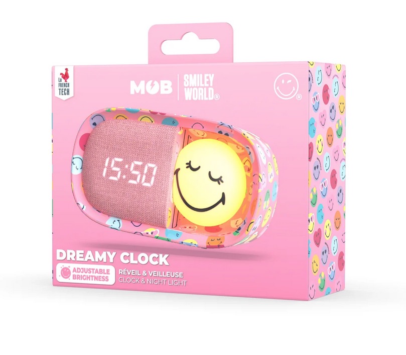 Smiley Clock - Reveil Rose