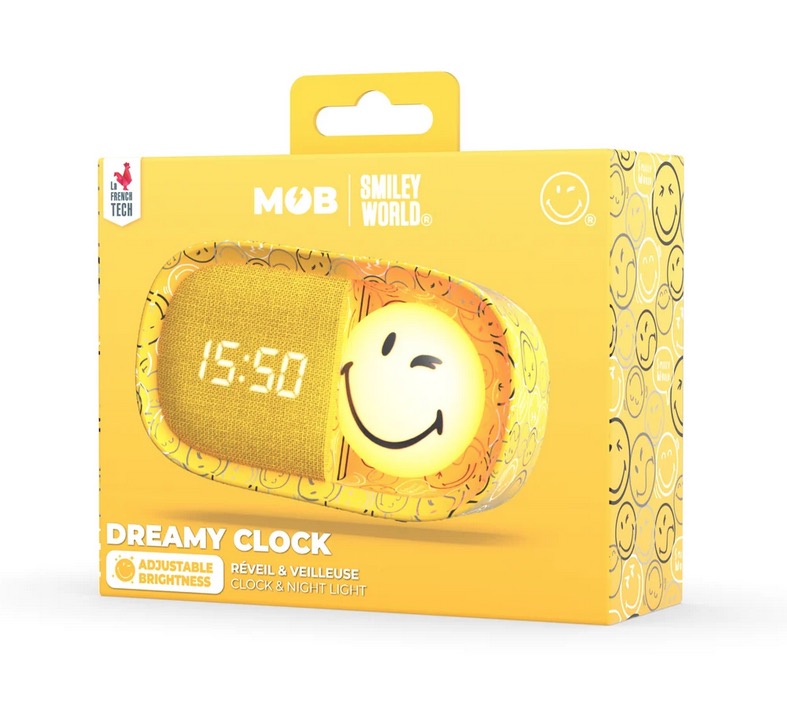 Smiley Clock - Reveil jaune