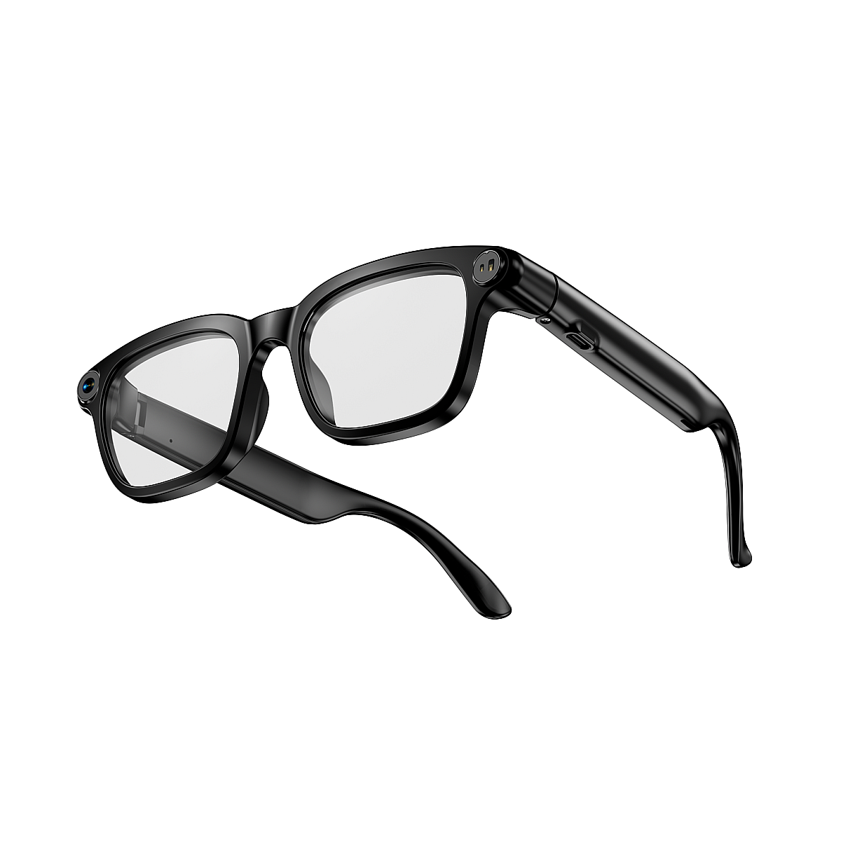 Lunettes caméra NASA Solar - 8 Mpx 1080p, Wi-Fi 5 GHz, IA vocale - Noir / Incolore