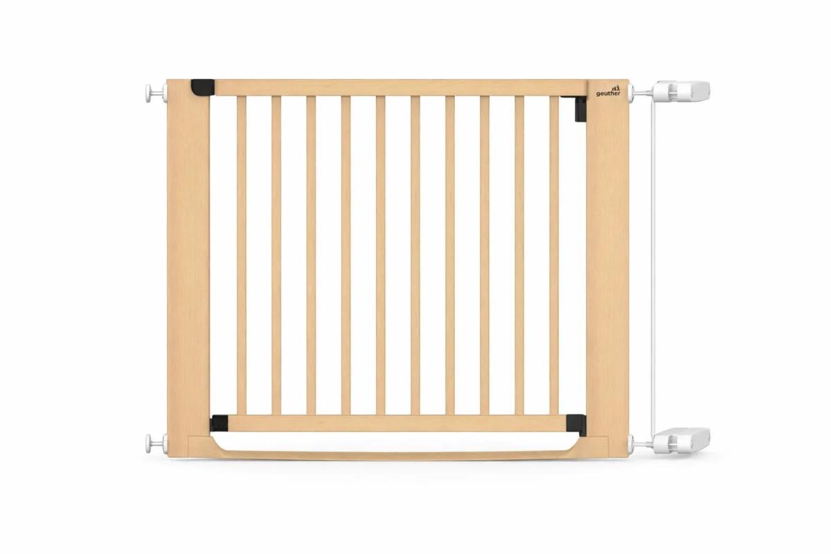 Geuther Barrière d'escalier Easylock FlatStep bois 71-79 cm - seuil plat, kit rampe blanc
