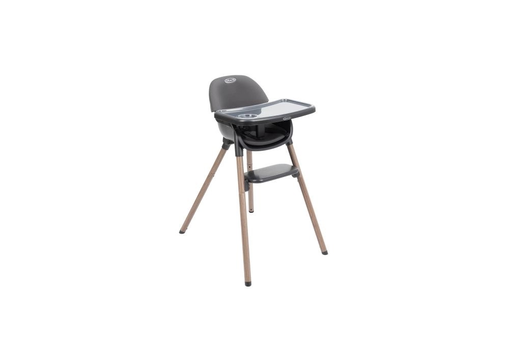 Chaise haute Presti 3-en-1 évolutive - chaise, chaise basse, tabouret - Charcoal