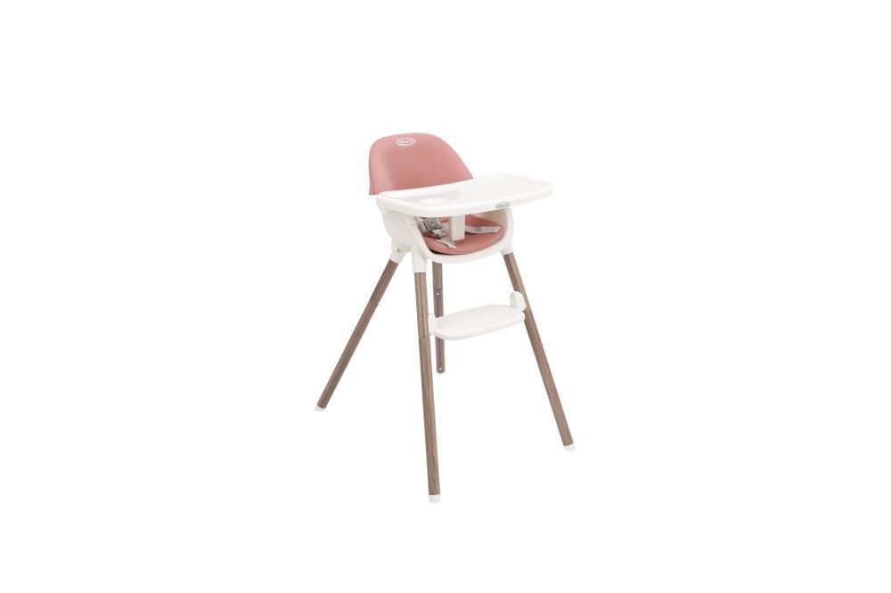 Chaise haute Presti 3-en-1 évolutive - chaise, chaise basse, tabouret - Dusty Rose
