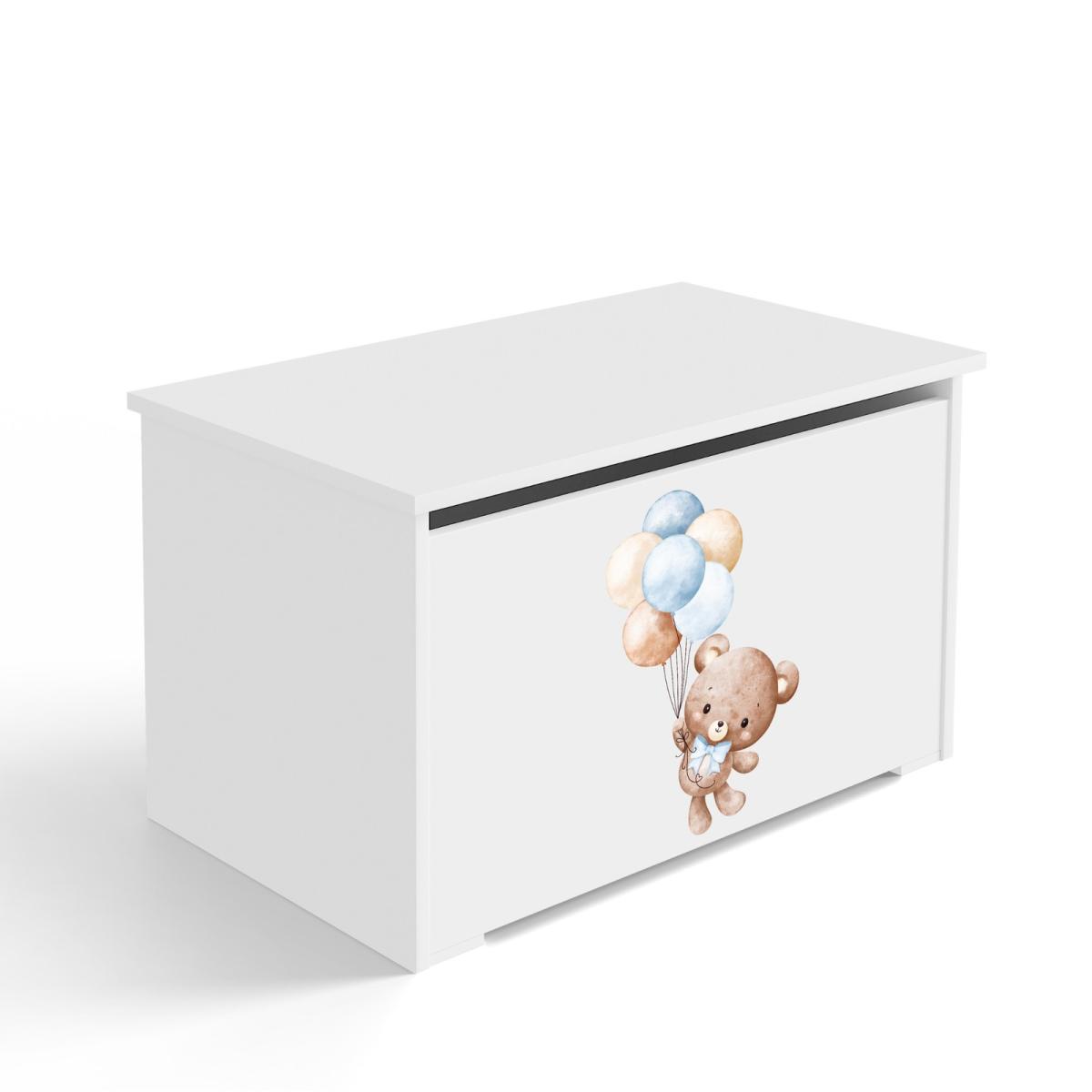 Coffre à jouets Daria Sweet Bear - blanc, thème Petit ours
