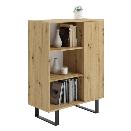 Buffet Fondi - chêne artisan, piètement métal