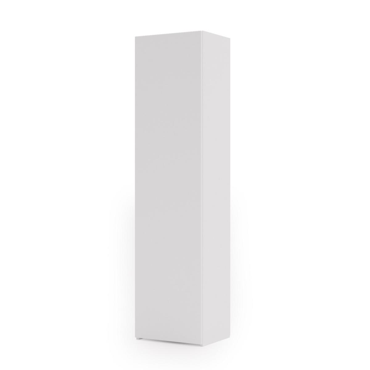 Bibliothèque Loni 160 x 40 cm - blanc, caisson fermé
