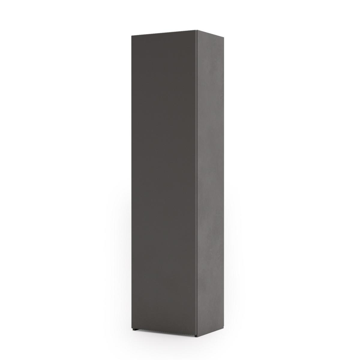 Bibliothèque Loni 160 x 40 cm - gris, caisson fermé