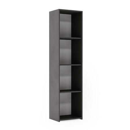 Bibliothèque Loni 160 x 40 cm - gris, étagère ouverte