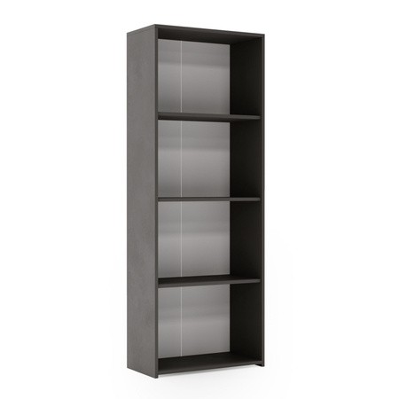 Bibliothèque Loni 160 x 60 cm - gris, étagère ouverte