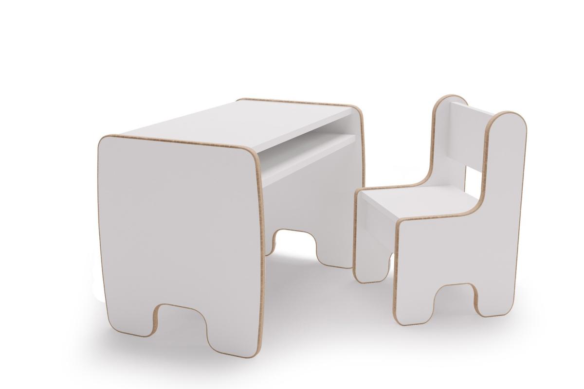 Ensemble table et une chaise enfant Timi Mdf - blanc
