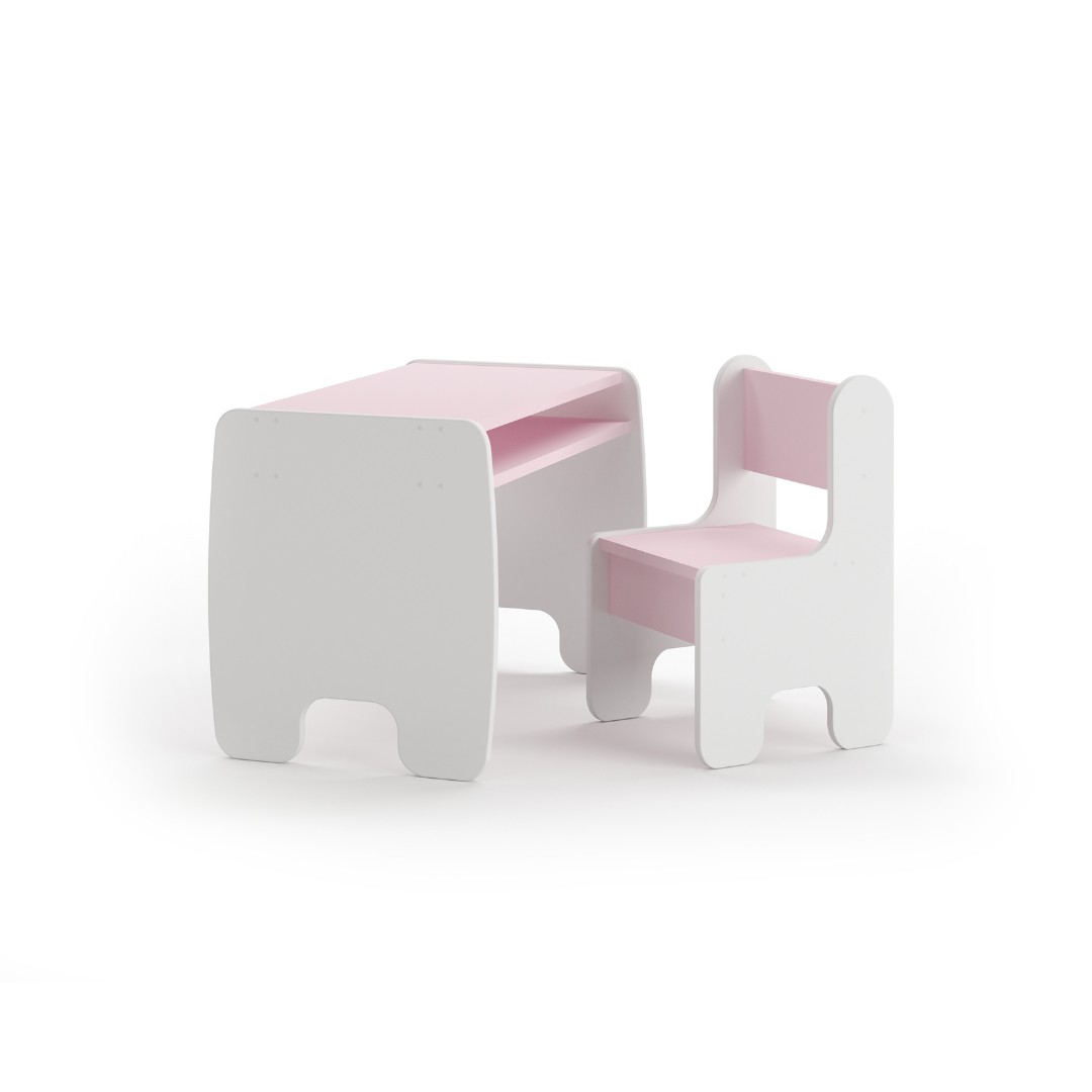 Ensemble table et une chaise enfant - blanc