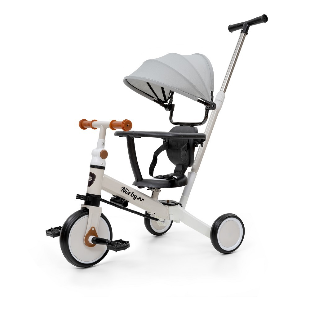 Tricycle évolutif multifonction Interbaby - beige - canne parentale