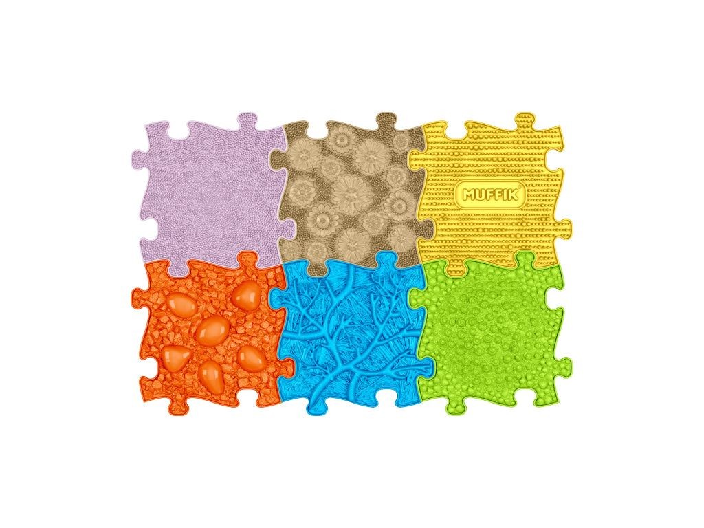 Tapis sensoriel Muffik ensemble Bébé - 6 pièces