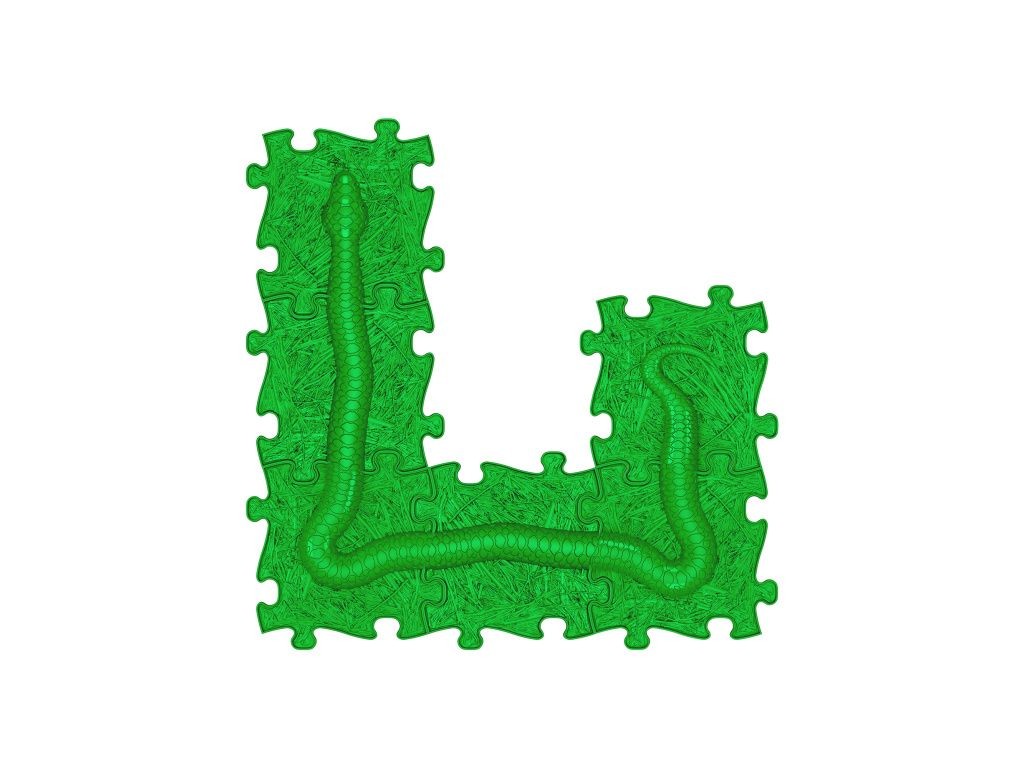 Tapis sensoriel Muffik parcours Serpent - 6 pièces, vert