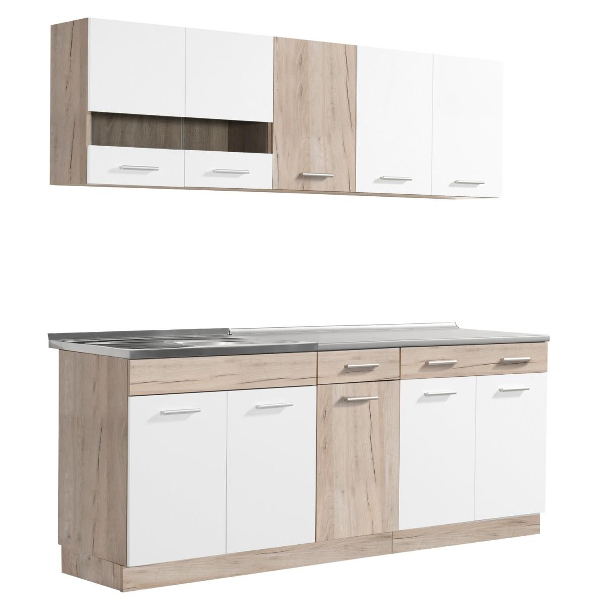 Kitchenette de 200 cm en chêne blanc