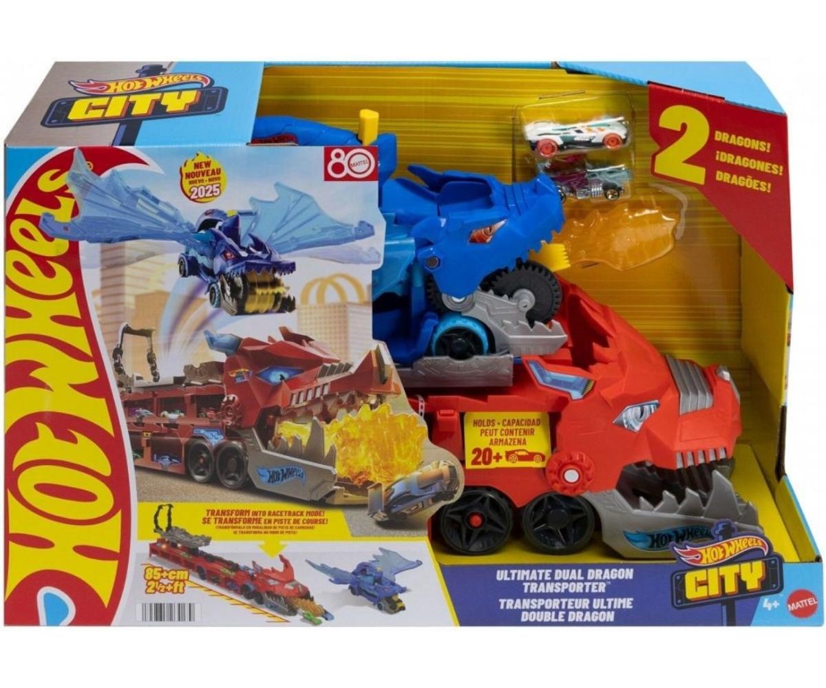 Circuit Hot Wheels Mattel JBM72 - transporteur double dragon