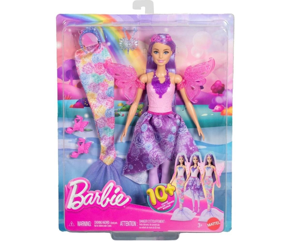 Poupée Barbie Mattel JCP74 - fée sirène magique 3 en 1
