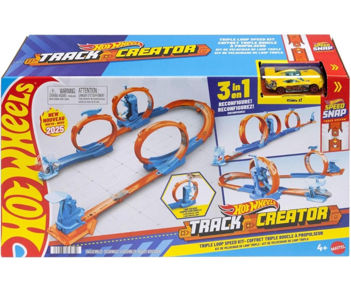 Circuit Hot Wheels Mattel JDW39 Track Creator - triple looping