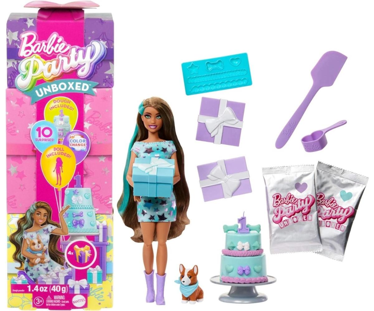 Poupée Barbie Mattel JFG72 Party Unboxed - 10 surprises Party Stars