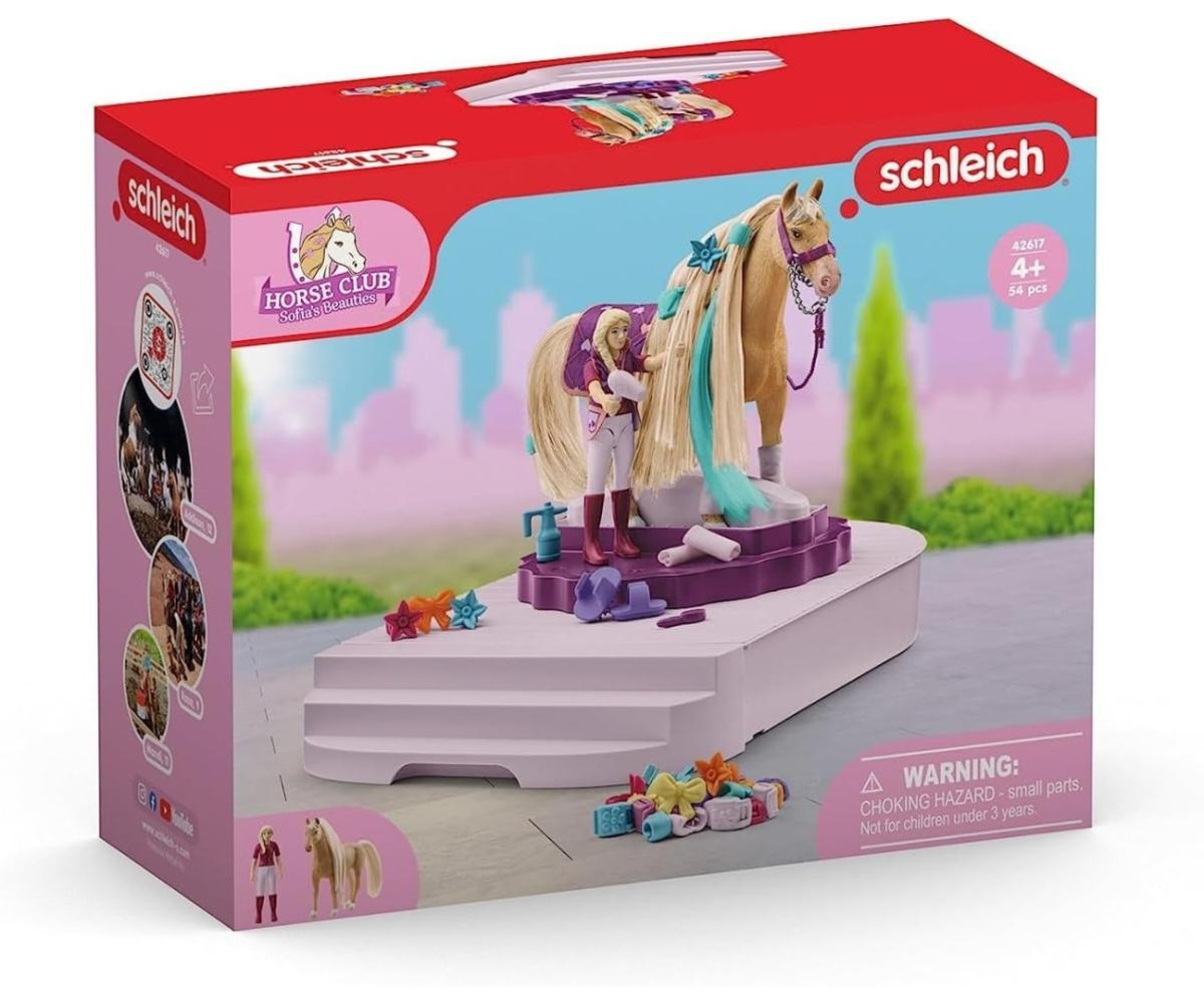 Coffret Schleich 42617 Horse Club - station de toilettage rotative