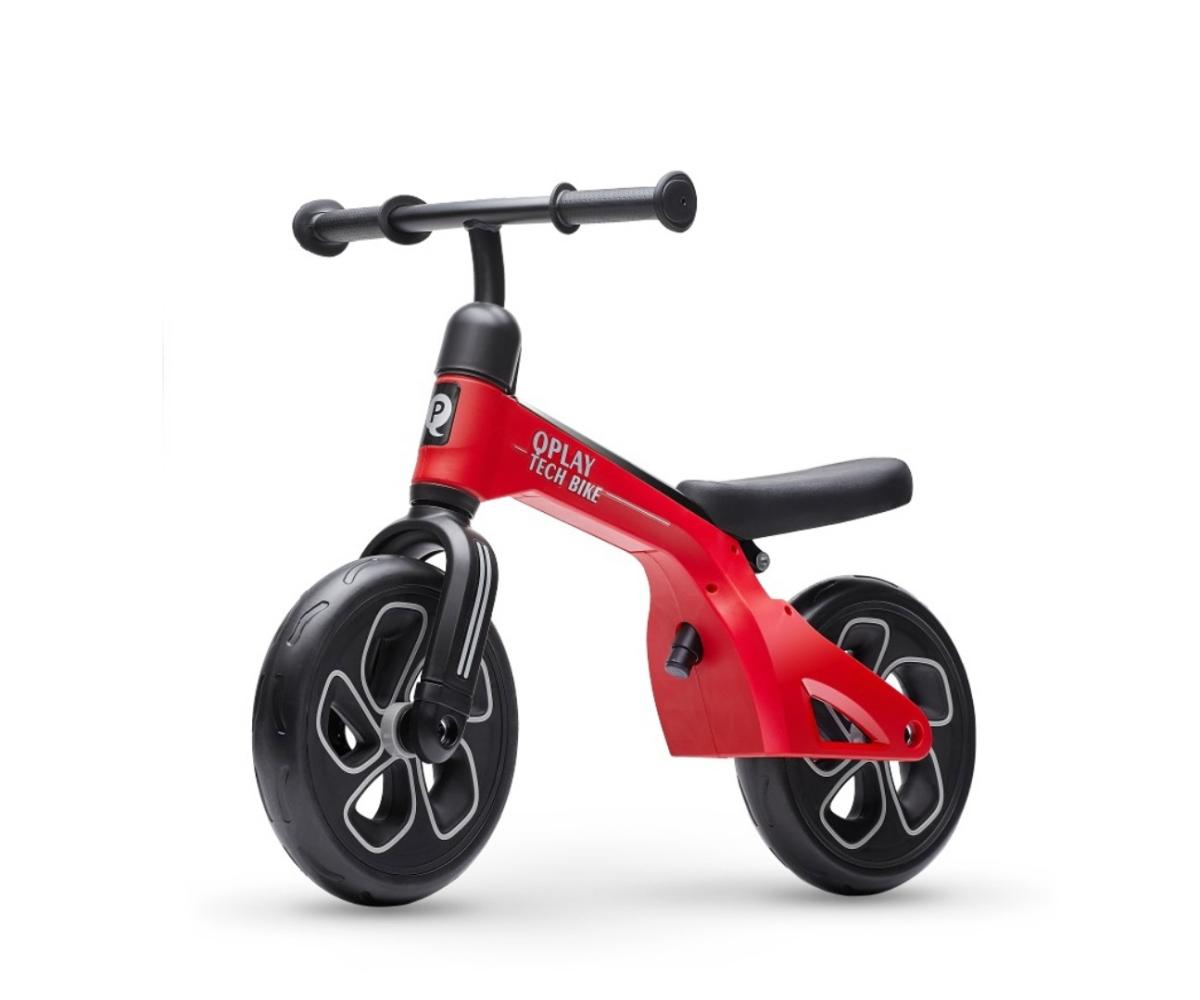 Draisienne Qplay Tech rouge - apprentissage de l'équilibre