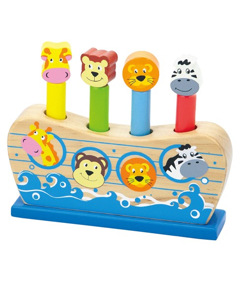 Jeu d'adresse Viga 50041 - animaux sauteurs en bois