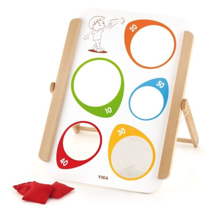 Jeu d'adresse Viga 50667 - lancer de sacs sur cible en bois