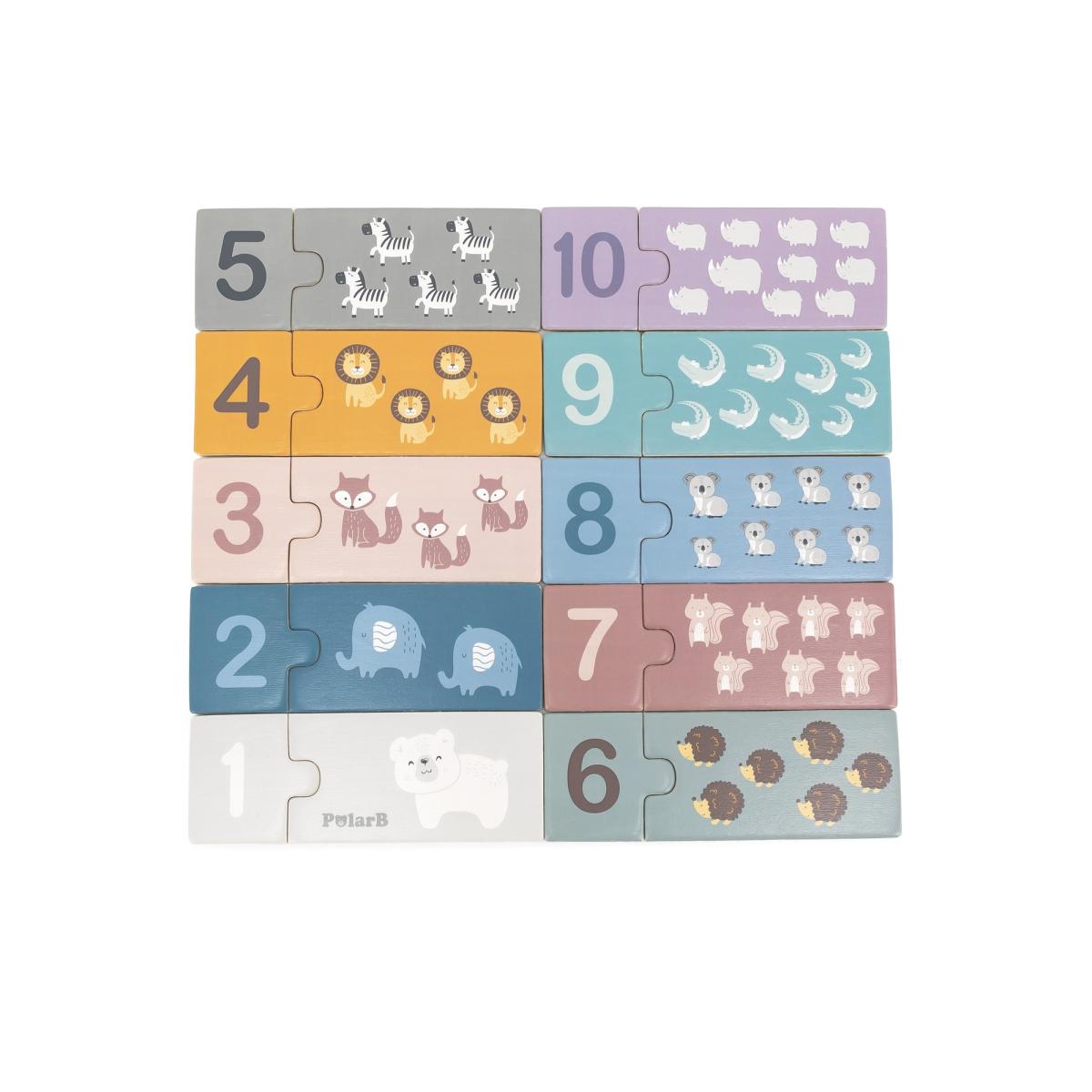 Puzzle en bois Viga 44071 PolarB - les nombres, 31 pièces