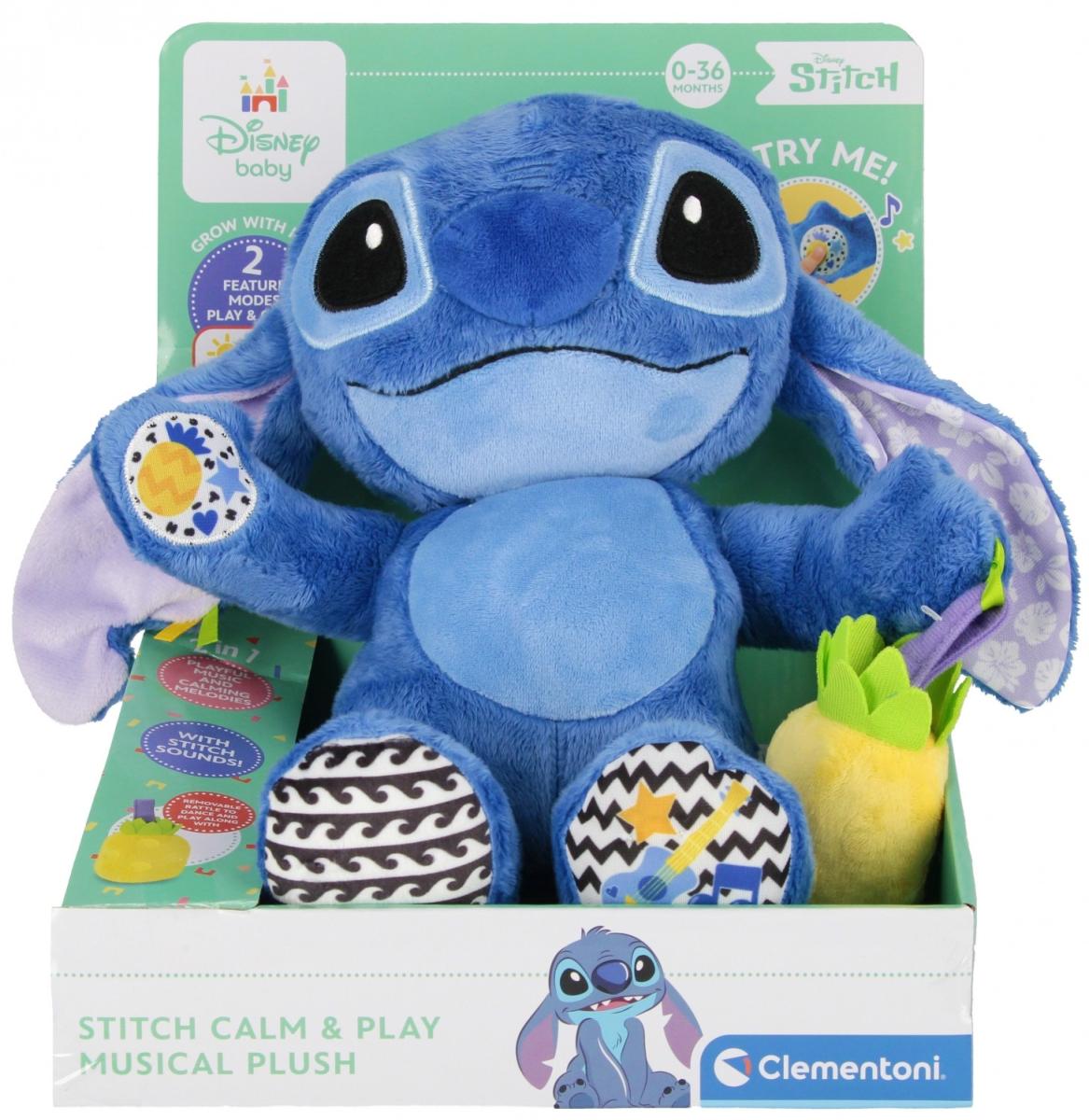 Peluche interactive Clementoni 17987 Disney Baby - Stitch musical