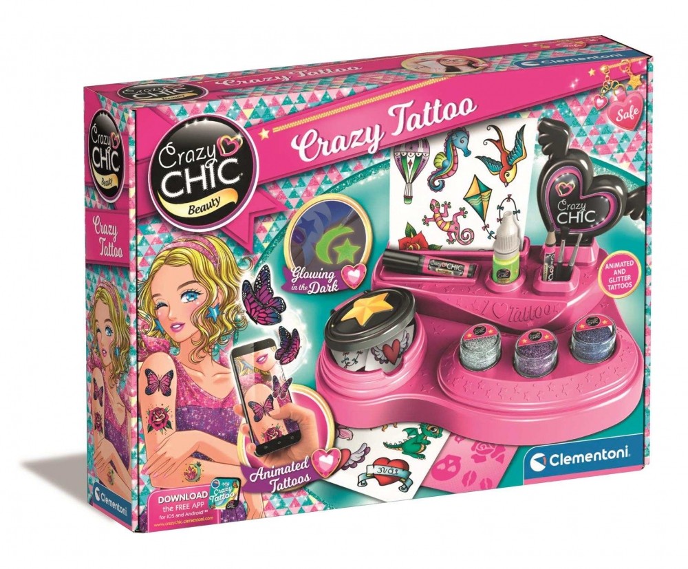 Coffret tatouages Clementoni 18771 Crazy Chic - tatouages fous