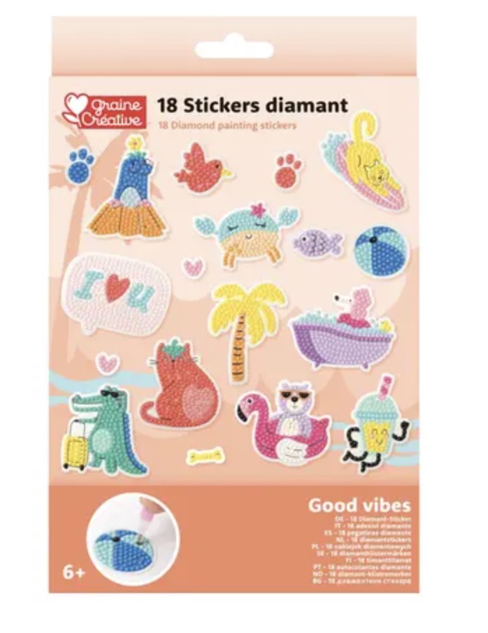 Kit diamant - stickers enfant 18 pcs