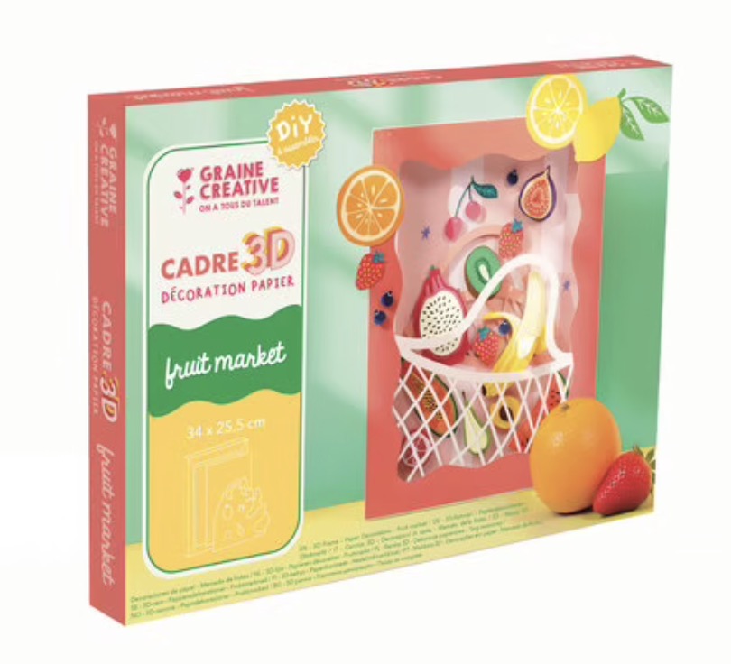 Cadre 3D en papier - Fruit Market