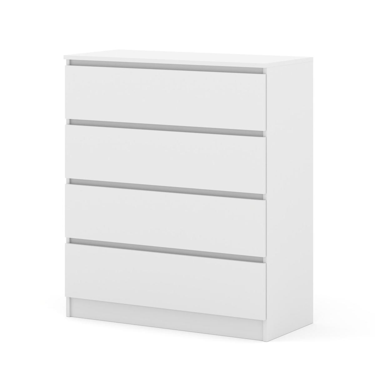 Commode MAJA 90 cm 4 tiroirs - blanc mat