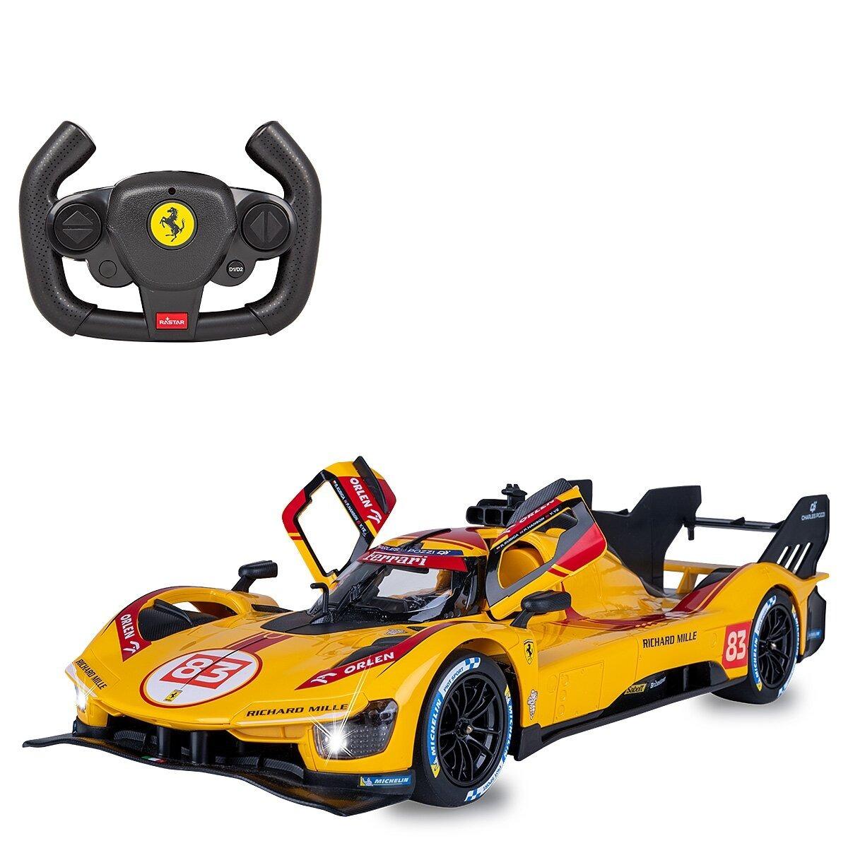 Voiture télécommandée Ferrari 499P-N83 1:14 jaune 2,4GHz Porte manuelle