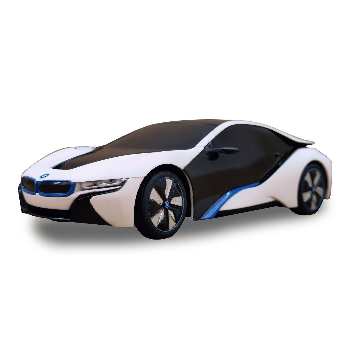 Voiture télécommandée BMW I8 1:24 blanc/jaune 2,4GHz UV Photochromique Serie