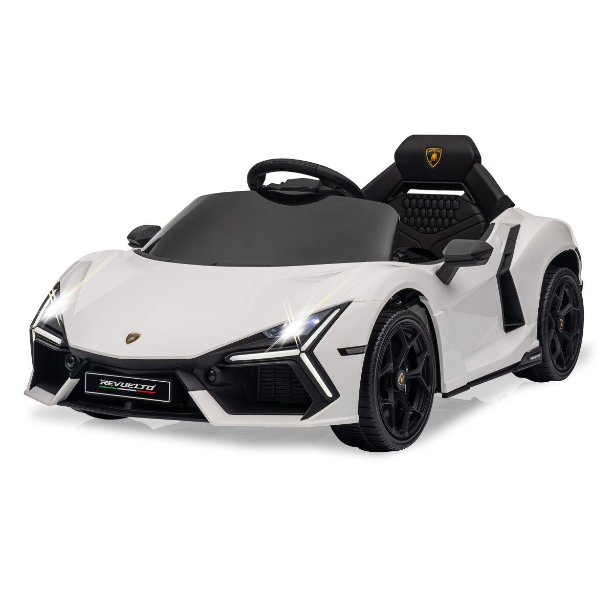 Ride-on Lamborghini Revuelto blanc 2,4GHz Li-Power 12.6