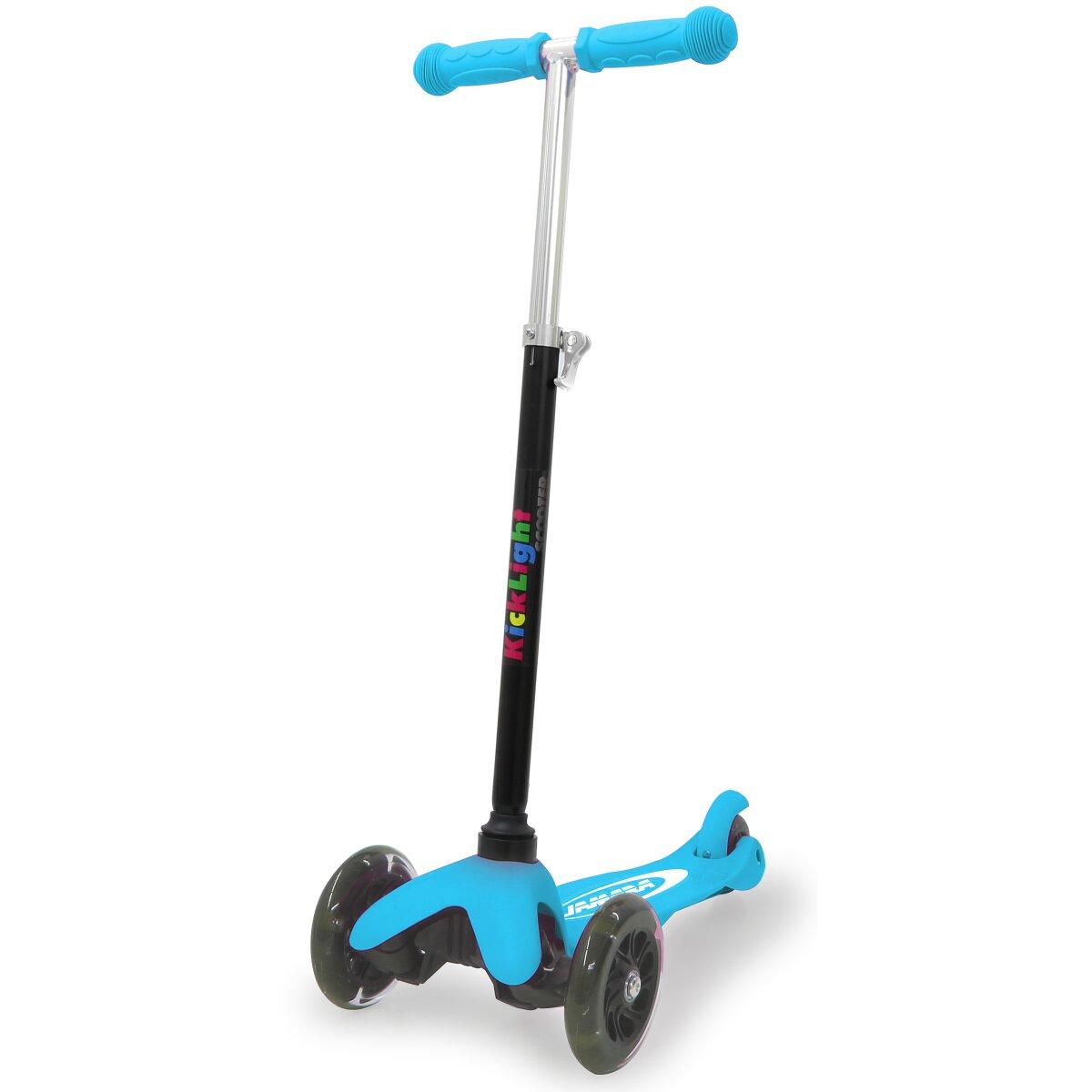 Trottinette enfant KickLight bleue à roues lumineuses