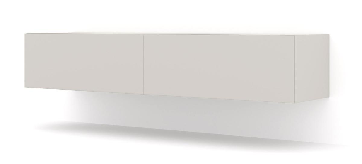 Meuble TV suspendu Bingo 160 cm 2 abattants - cachemire