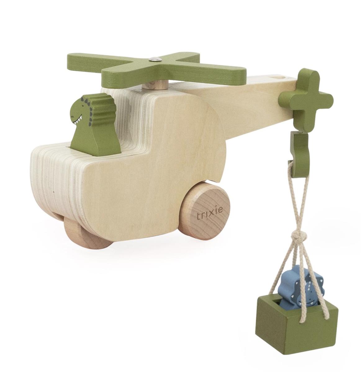 Helicoptere d animaux en bois