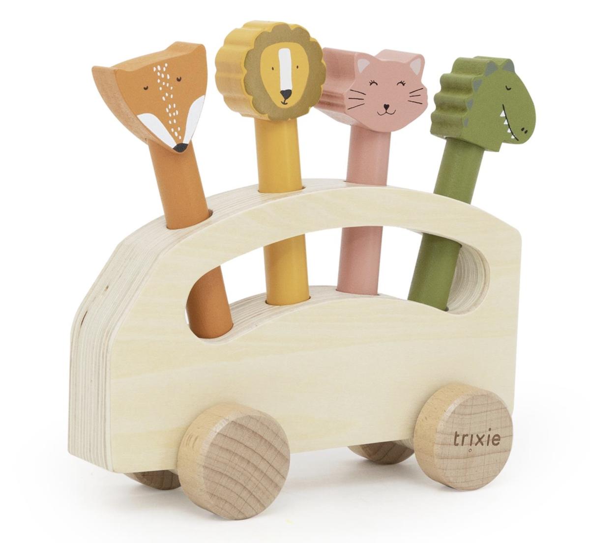Bus en bois avec animaux - Pop up