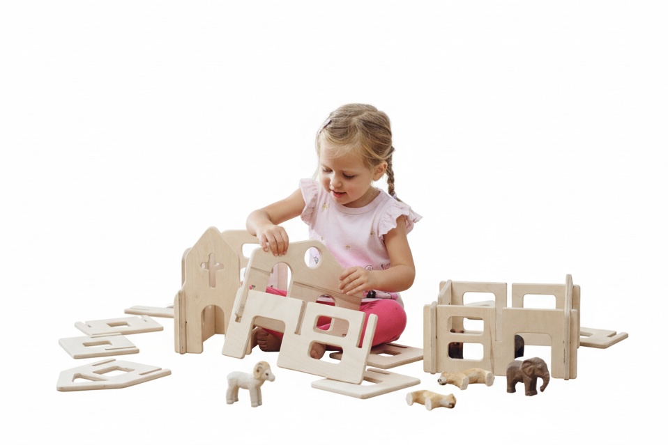 Jeu de construction en bois Wooden City