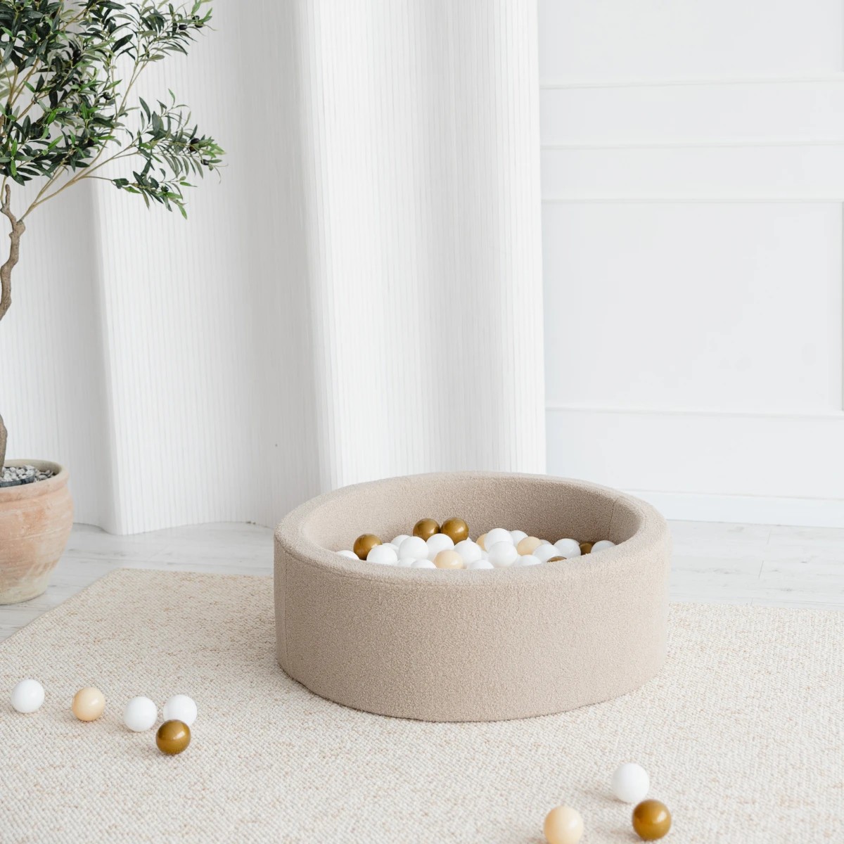 Piscine à balles ronde 90 x 30 cm avec 250 balles — Beige