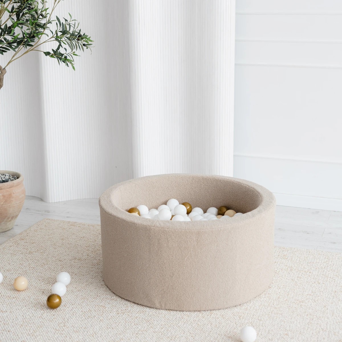 Piscine à balles ronde 90 x 40 cm avec 250 balles — Beige