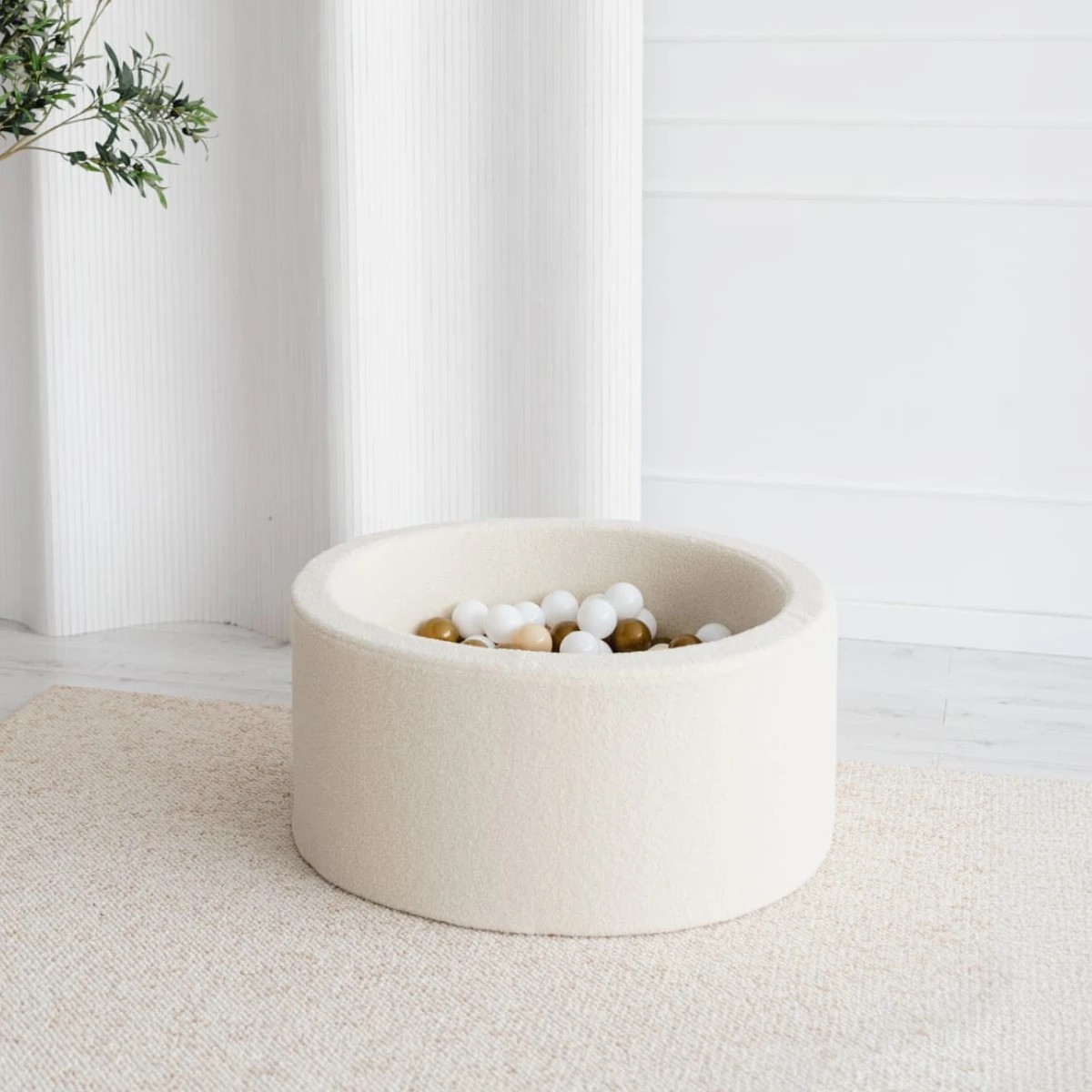 Piscine à balles ronde 90 x 40 cm avec 300 balles — Crème