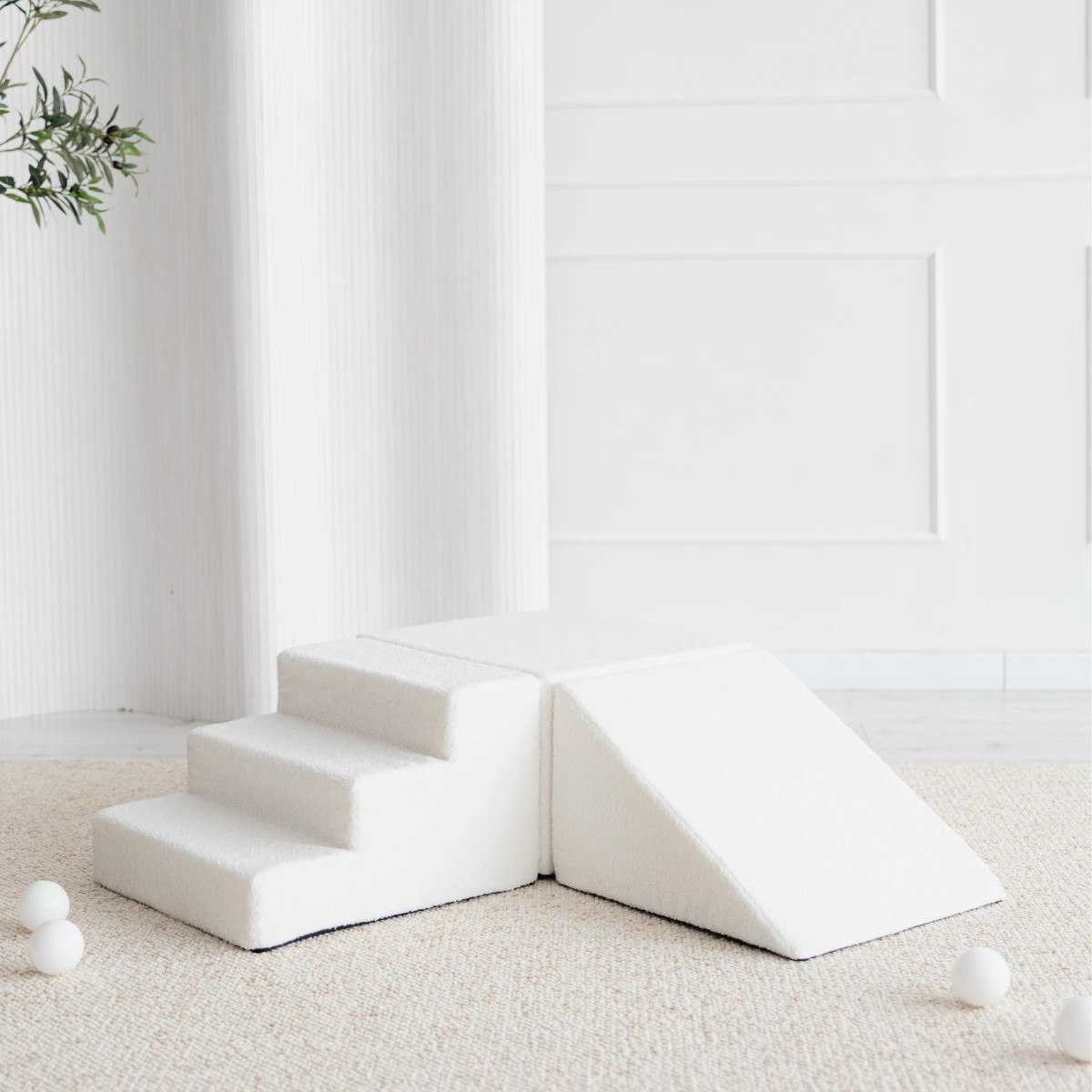 Parcours de motricité 3 modules en mousse — Blanc