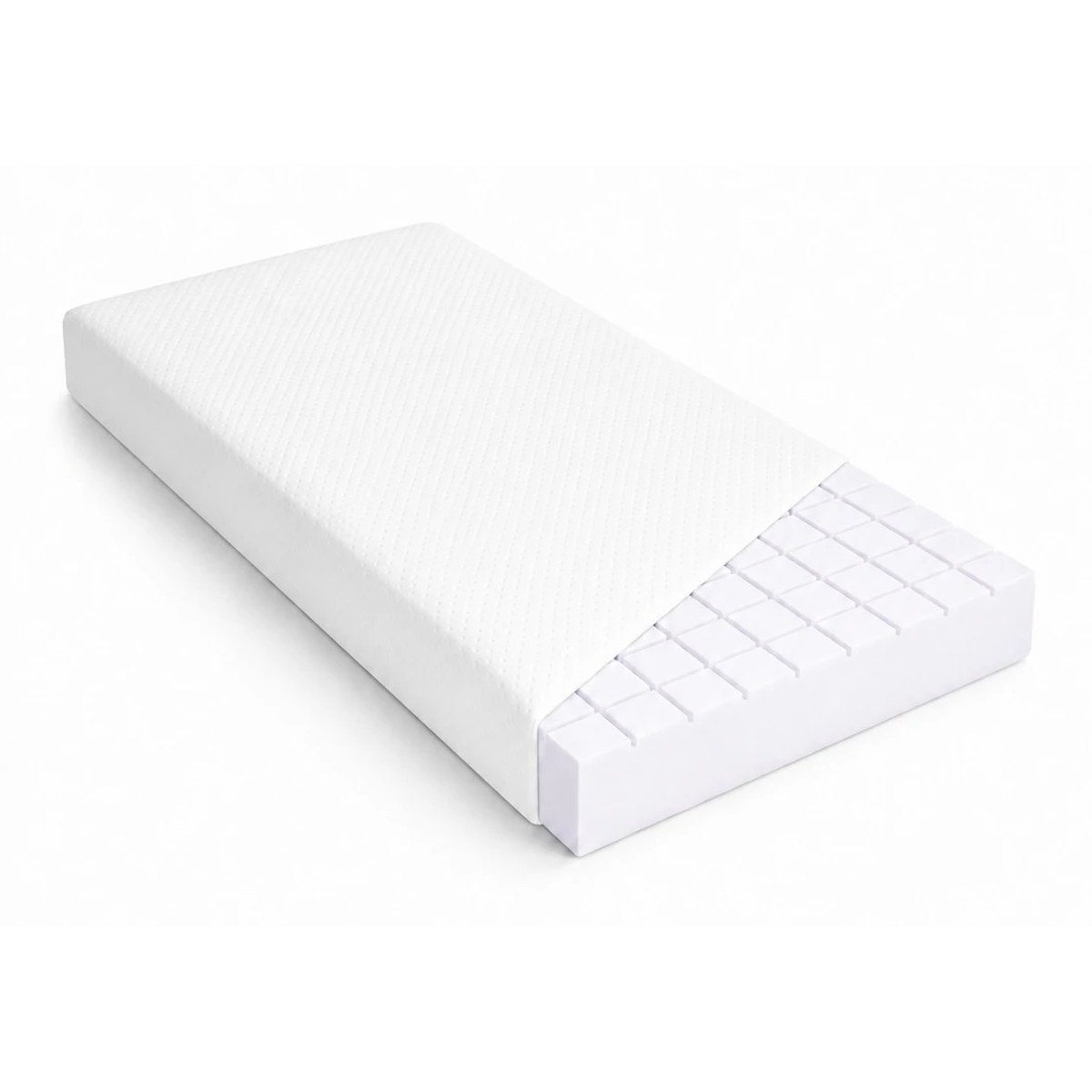 Matelas enfant en mousse 70 x 140 cm housse Tencel, face alvéolée