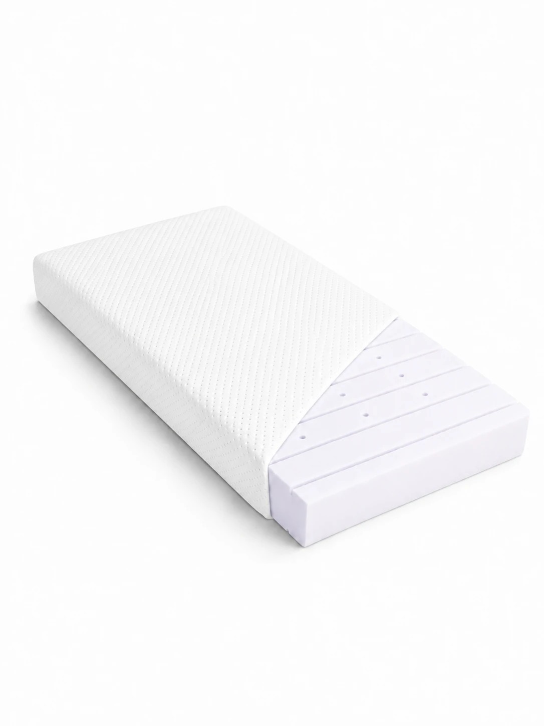 Matelas enfant en mousse 70 x 140 cm housse Tencel, face rainurée