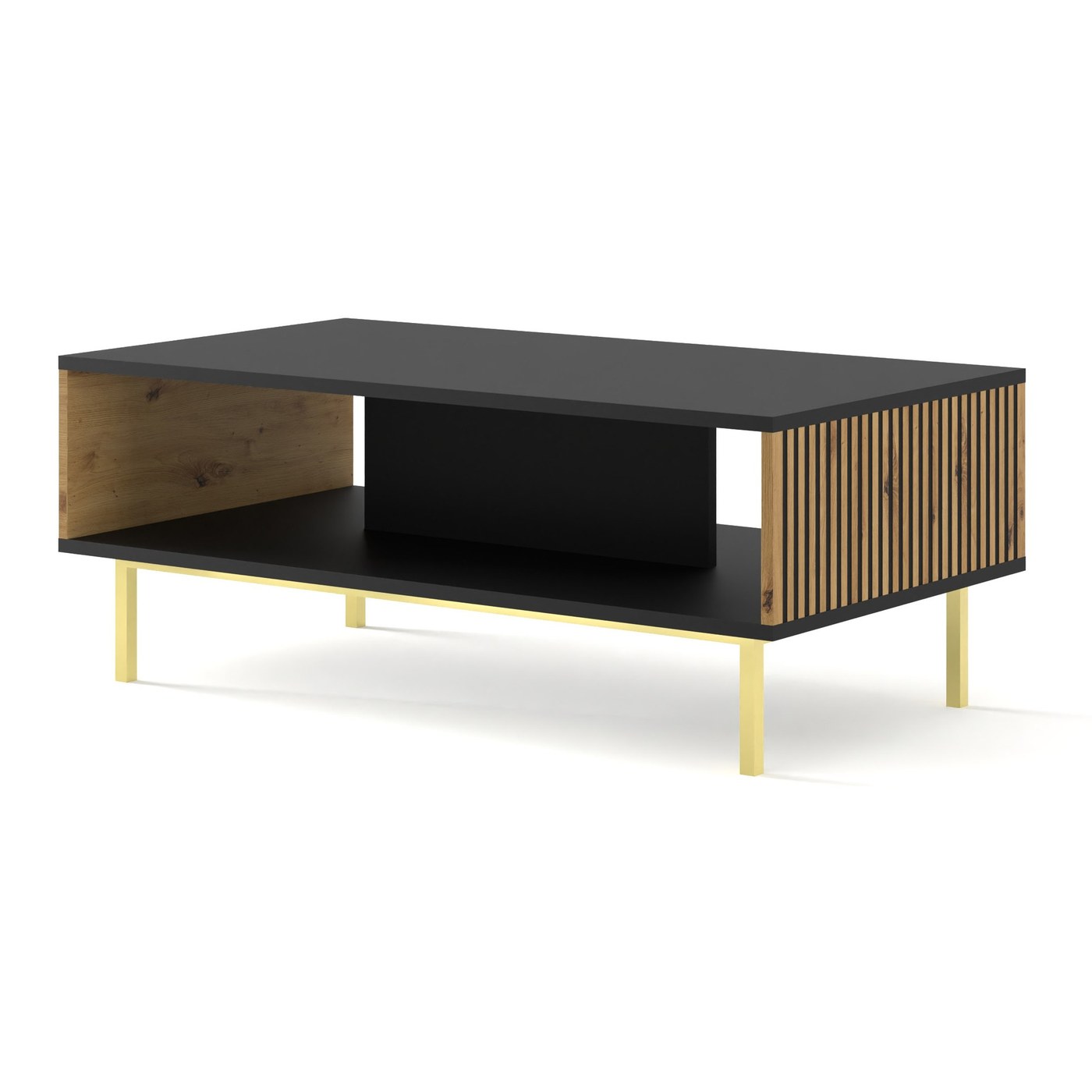 Table basse Ravenna F Painted Mdf 90 cm - noir mat