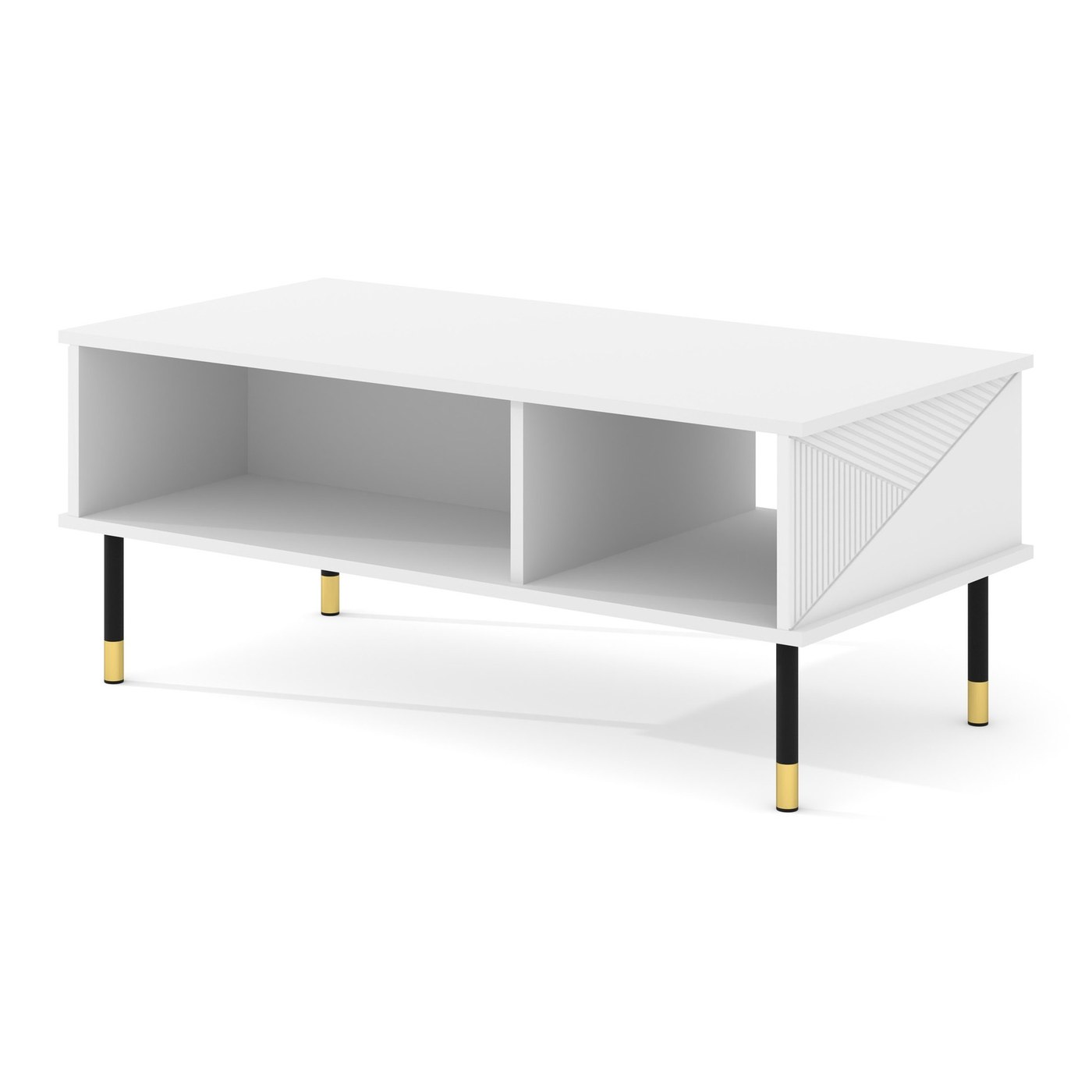 Table basse Woody 110 cm - blanc mat