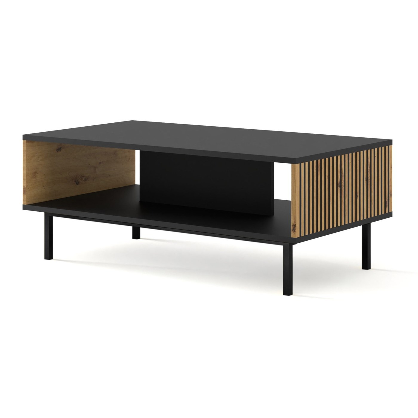 Table basse Ravenna F Painted Mdf 90 cm - noir mat